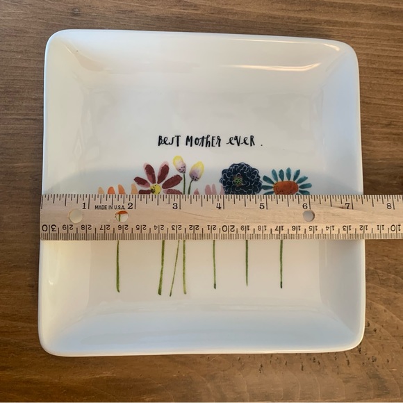 Rae Dunn Magenta Best Mother Ever Square Plate - Picture 6 of 6